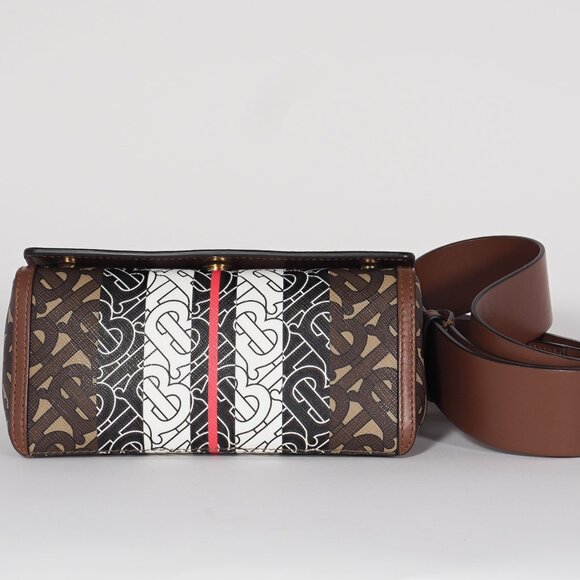 Burberry TB Monogram Stripe Canvas Leather Crossbody Bag - Picture 9 of 14